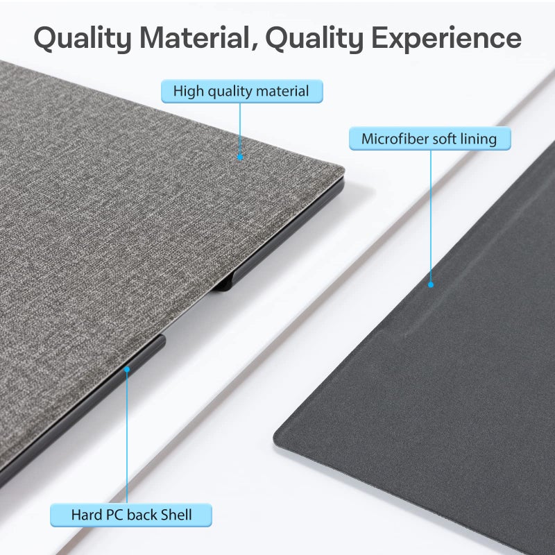 CoBak Case for Remarkable 2 Paper Tablet - Lightweight and Hard Back Shell Protective Book Folio Cover with Built-in Pen Holder - for 10.3" 2020 Released (Gray) - Image 5