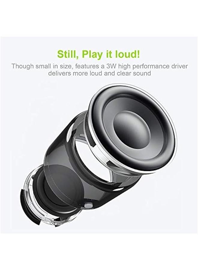 Arabest Portable Wireless Bluetooth Speaker with Custom Bass Radiator - Small yet Powerful Sound System for Home, Outdoor Activities, and Showers - Travel-ready Case Included (Silver)  - Image 3