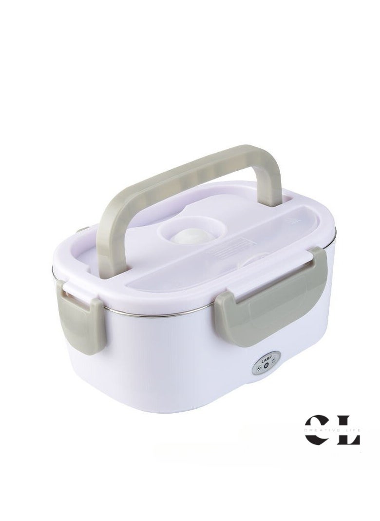 CREATIVE LIFE - Portable USB Electric Tiffin Heated Creative Life Lunch Box Avec Sac For Adults 304 Stainless Steel Self Heating Electric Rechargeable Lunch Box for For Heating Meal On Car/Truck, Household And Camping - Image 1