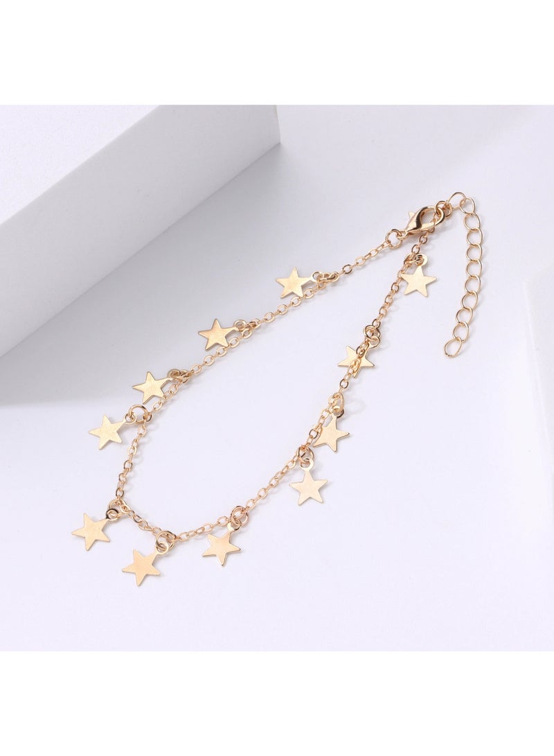Goolsky Minimalist Fashion Adjustable Star Pendant Anklet for Women – Trendy Beach Foot Jewelry, Adjustable Size - Image 4