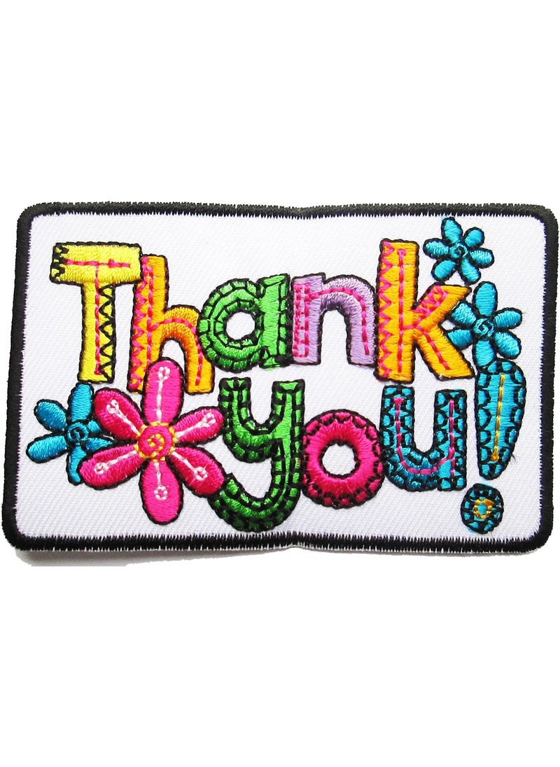 PATCH Thank You Badge 1 Iron on Patches  - Image 1
