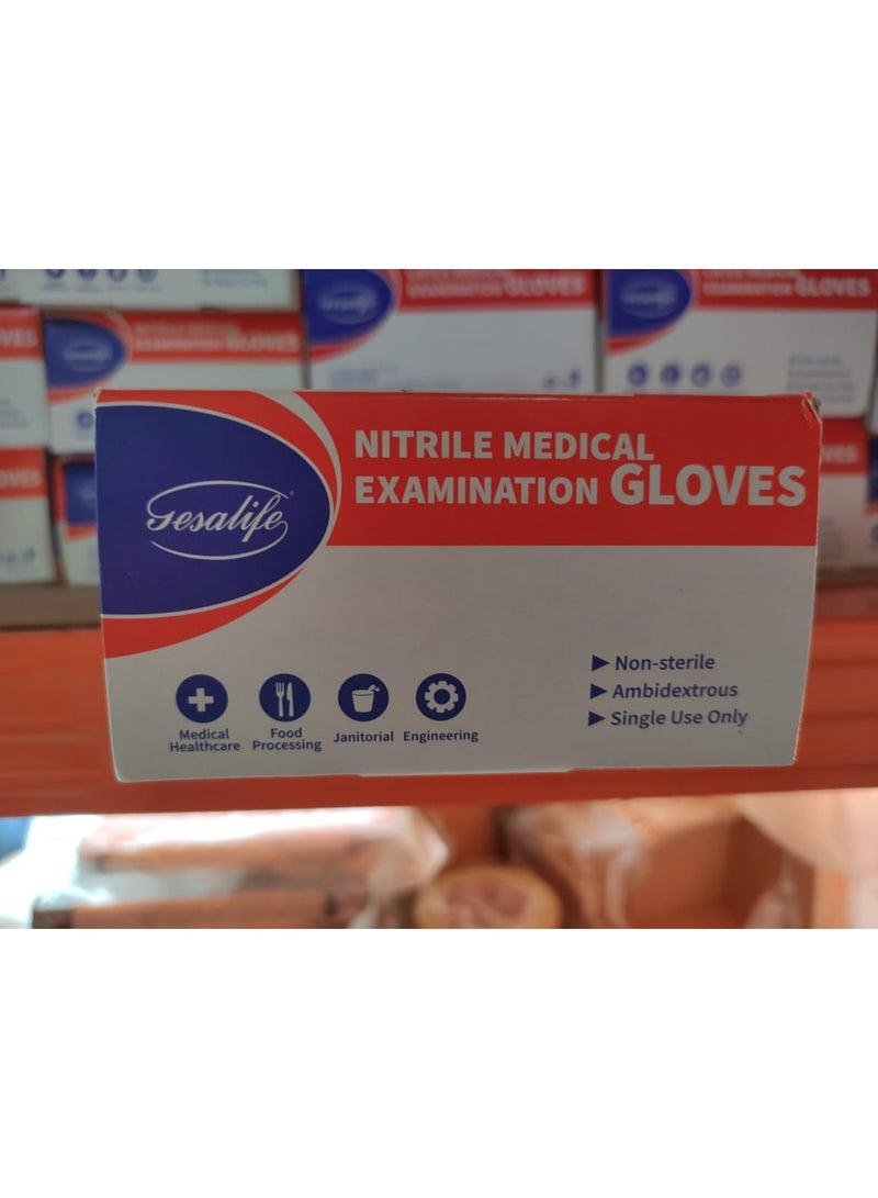 Gesalife Black Nitrile Gloves – Powder Free – Medium – Disposable – For Food, Medical & Cleaning Use - Image 3