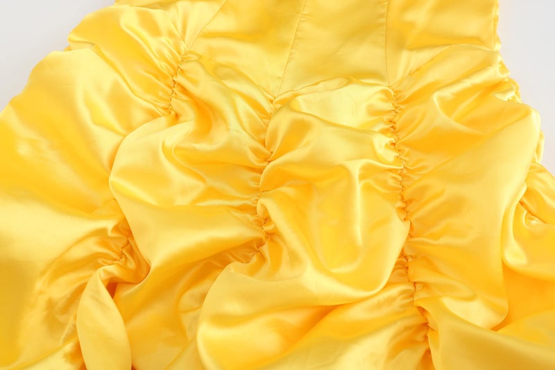 Akokvlar Yellow Princess Costume for Women Adult Halloween Party Dress (Yellow, XXL-Large) - Image 4