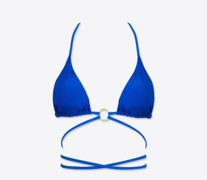 ملابس سباحة اي بي واي Mira castaway triangle strappy recycled ribbed top