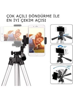 İstanbul Teknoloji Istanbul Technology Phone and Camera Holder Tripod Stand 105 cm (With Phone Holder-With Scale)  - Image 2