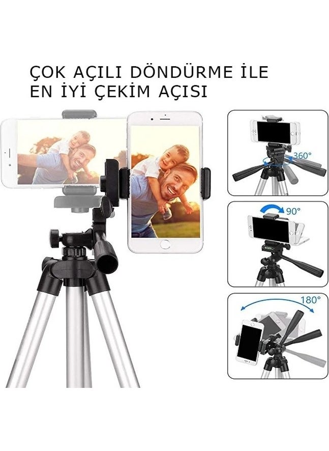 İstanbul Teknoloji - Istanbul Technology Phone and Camera Holder Tripod Stand 105 cm (With Phone Holder-With Scale) - Image 1