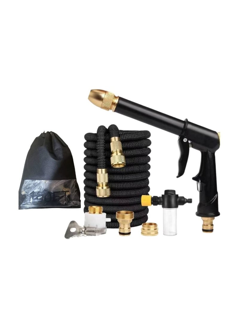 ARTC ARTC Flexible Washer And Extendable Water Hose With Spray Nozzle For Watering Garden And Car Washing With 100ft Length Or 30 Meter  - Image 1
