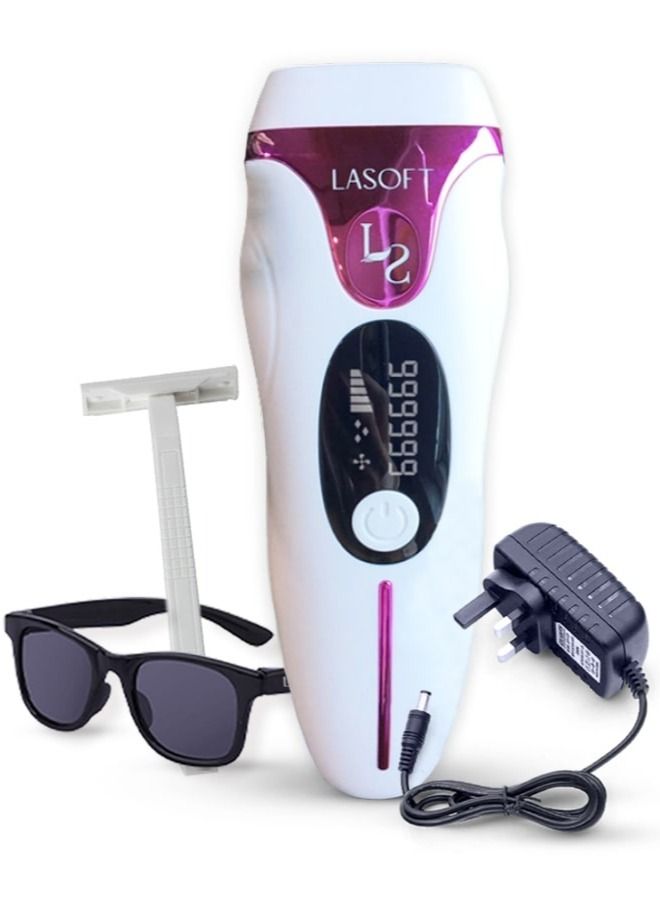 LASOFT IPL Home Hair Removal Device Without Pain 999999 Flash Pulses  5 Strength Degrees Suitable For Sensitive Areas And All Body Areas For Men And Women - Image 1