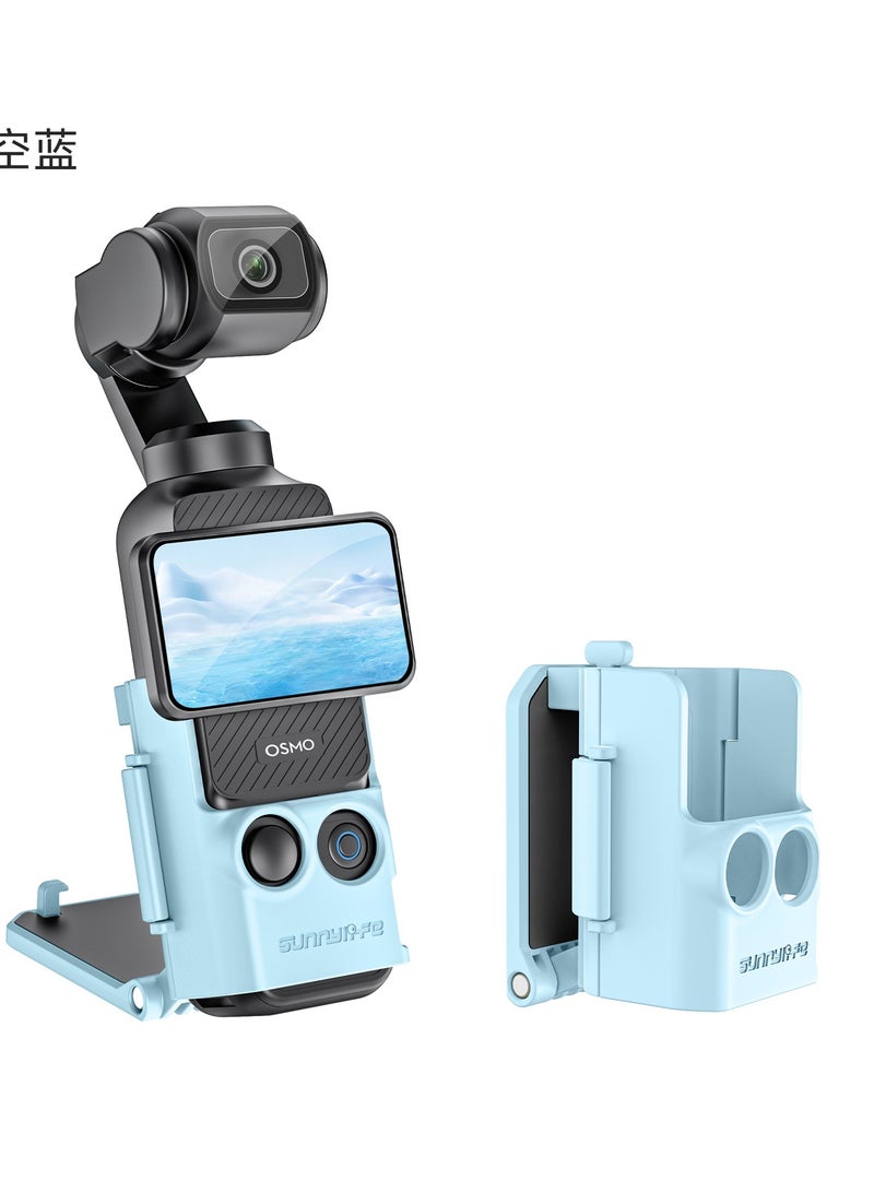 SUNNY LIFE Dedicated Magnetic Mount Stand Compatible with DJI Osmo Pocket 3, Upgraded Pocket3 Accessories Adapter Clamp Magnet Suction Case Holder on Desktop, Vertical Surface, 180° Adjustable Handle, WITH 2 Lens Protector + 2 LCD Screen Protector  - Image 1
