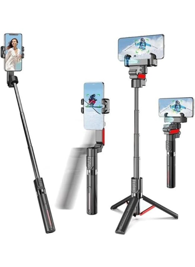 Selfie Stick, 70cm Extendable Selfie Stick with Wireless Remote and Tripod Stand, Portable, Lightweight, 360° Rotatable Phone Holder for Photography Video Recording Travel, iPhone/Android