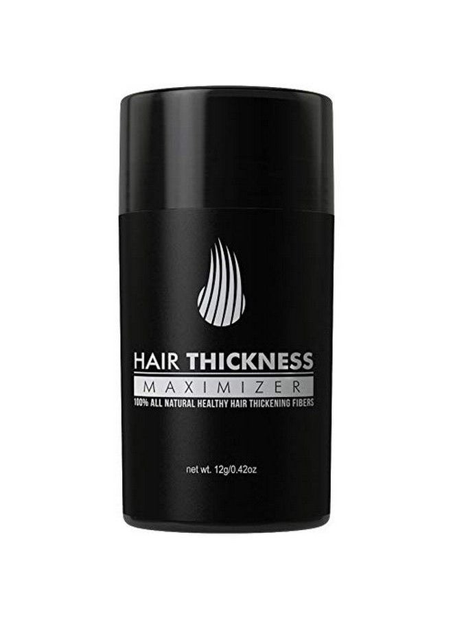 HAIR THICKNESS MAXIMIZER - 2.0 Safer Than Keratin Hair Building Fibers With 2Nd Gen All L Plant Based Hair Loss Concealing Fillers For Instant Thickening Of Thinning Or Balding Hair (Black) - Image 1