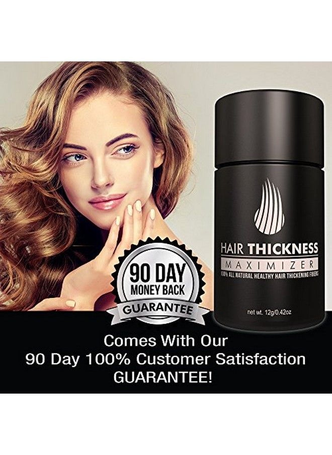 HAIR THICKNESS MAXIMIZER - 2.0 Safer Than Keratin Hair Building Fibers With 2Nd Gen All L Plant Based Hair Loss Concealing Fillers For Instant Thickening Of Thinning Or Balding Hair (Black) - Image 1