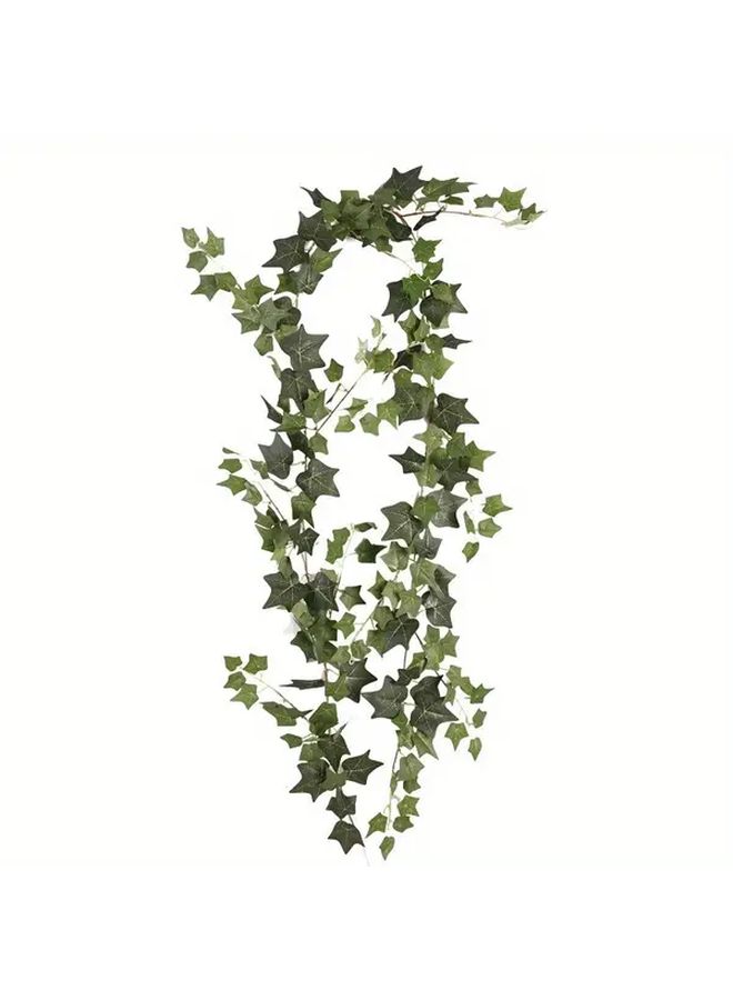اللبلاب الاصطناعي 78-74 بوصة قطعة واحدة أوراق خضراء واقعية ديكور داخلي خارجي - Image 1