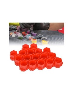 Tattoo Ink Caps Cups, 200 pcs Disposable Tattoo Ink Cups Small,Tattoo Pigment Ink CapsFor Tattooing Tattoo Machine Tattoo Supplies Tattoo Needles Tattoo Kits(red)