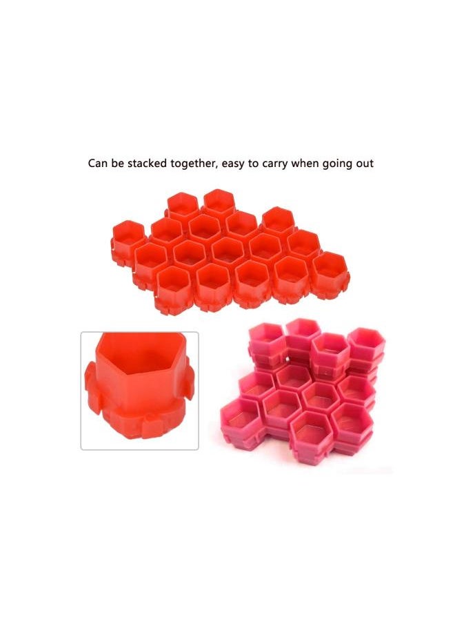 WYBOT - Tattoo Ink Caps Cups, 200 pcs Disposable Tattoo Ink Cups Small,Tattoo Pigment Ink CapsFor Tattooing Tattoo Machine Tattoo Supplies Tattoo Needles Tattoo Kits(red) - Image 1