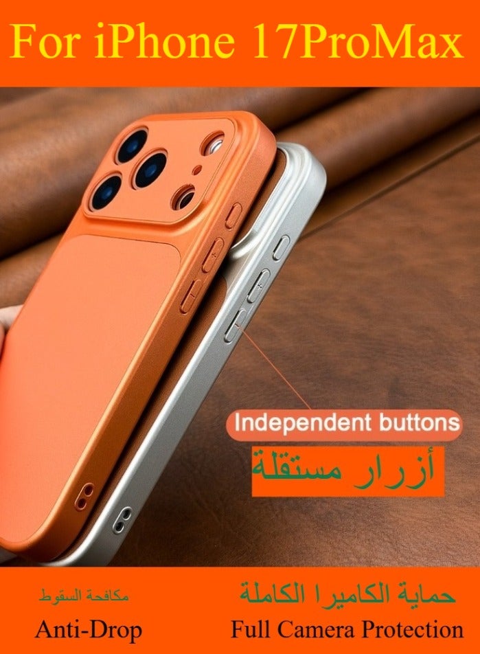 Dili Apple Dark Blue iPhone Case iPhone 17 Pro Max Luxury Upgrade Can Immediately Become 17 Series Retro Faux Leather Phone Case Compatible with iPhone Apple iPhone Case Large Window Camera Shockproof Soft Border Hard Cover - Image 4