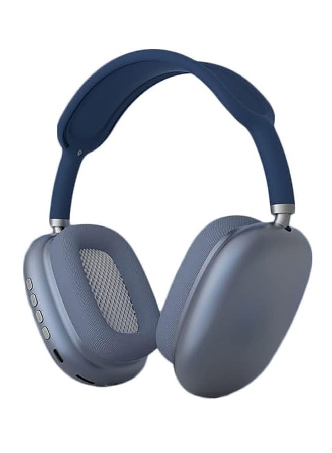 P9 Bluetooth Wireless Headset Over-Ear Headphone With Mic - Blue  - Image 3