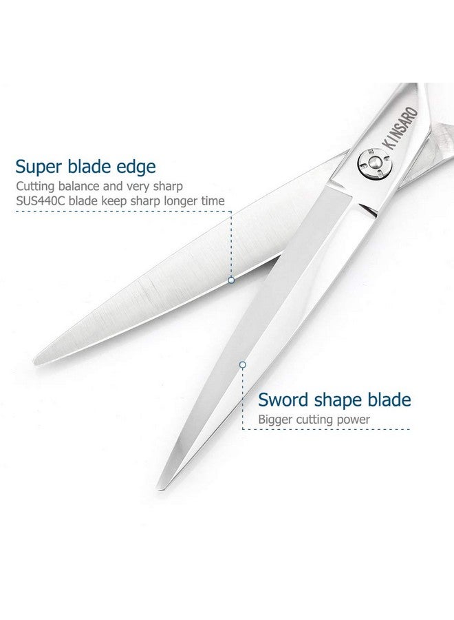KINSARO Barber Scissors 7" Professional Sliding Hair Scissors Willow Shape Sliding Hair Shears Professional Sliding Haircut Shears Razor Edge 440c Barber Shears KINSARO - Image 4