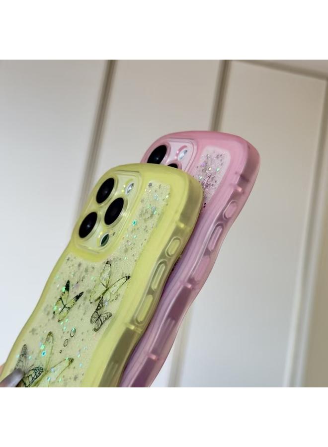 S-TOP Case For iPhone 15 Pro Max Crossbody Wave Edge Butterfly TPU Phone Case - Image 5