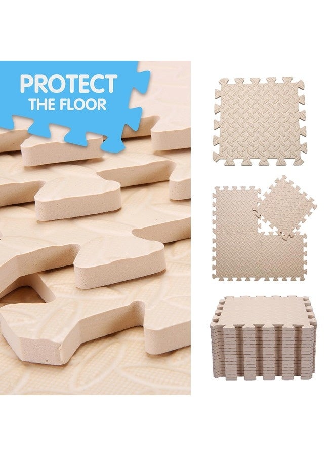 Vixplorn 6-pack 30cm x 30cm (11.81 x 11.81 inches) baby foam floor mats, DIY foam play mats, EVA foam play mats, 1.2cm (0.4 inches) thickened interlocking foam floor mats, puzzle play mats, suitable for children's playrooms, bedrooms, kindergartens, gyms - Image 2