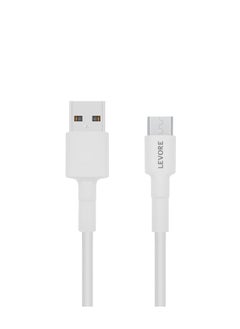 ليفور سلك شاحن ليفوري مايكرو USB بطول 1.8 م بلاستيك - ابيض 
