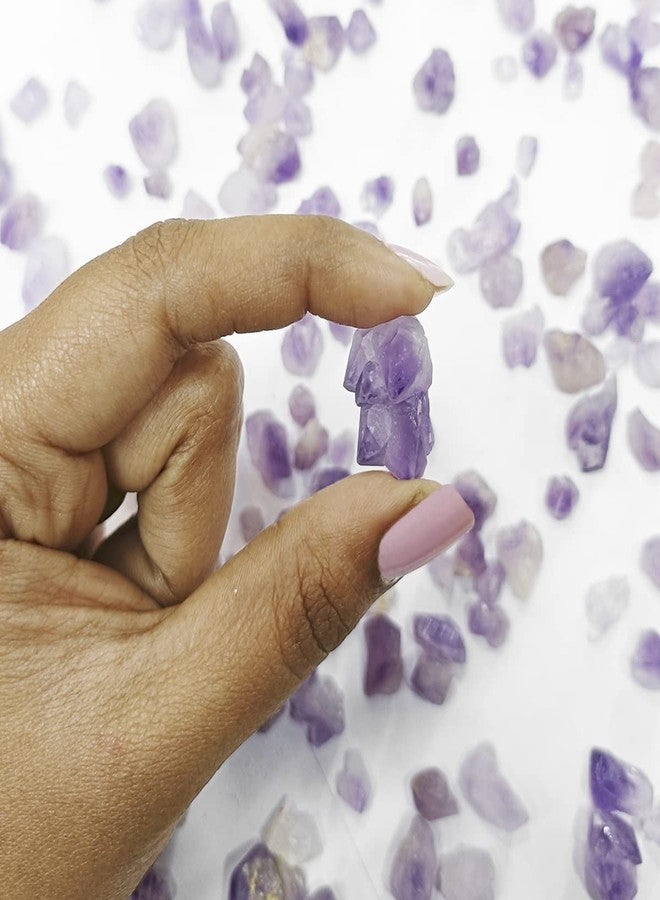9Dzine مجموعة أحجار الجمشت الطبيعية المصقولة من 9Dzine®، وزن 50 غرام، أحجار كريمة خام، زينة منزلية، هدية، أحجار جمشت أرجوانية مصقولة، مناسبة للعلاج بتقنية الريكي. - Image 2