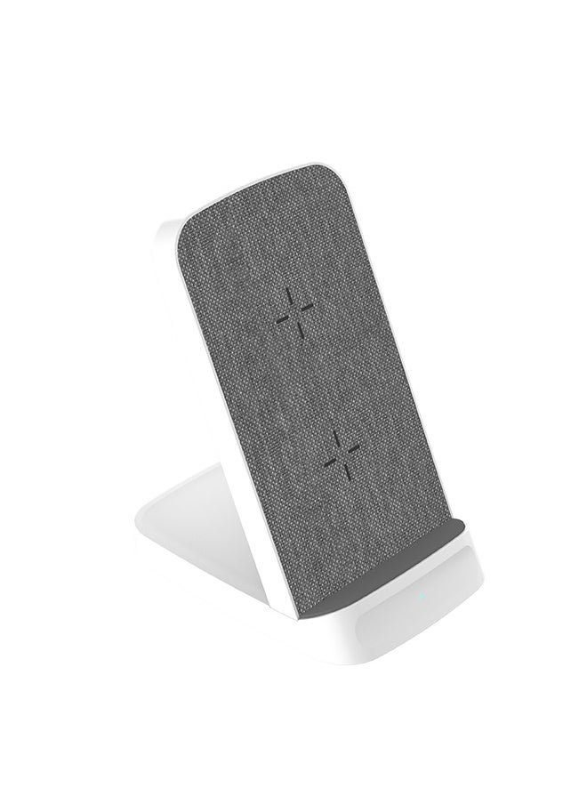 Generic - Wireless Charger, 15W Grey Fast Wireless Charging Stand, Qi-Certified for iPhone 15/14/13/12/12 Pro/11/11 Pro Max/XS Max/XR/XS/X/8, for Samsung Galaxy S22/S21/S20/S10/S9/S8 (No AC Adapter) - Image 1