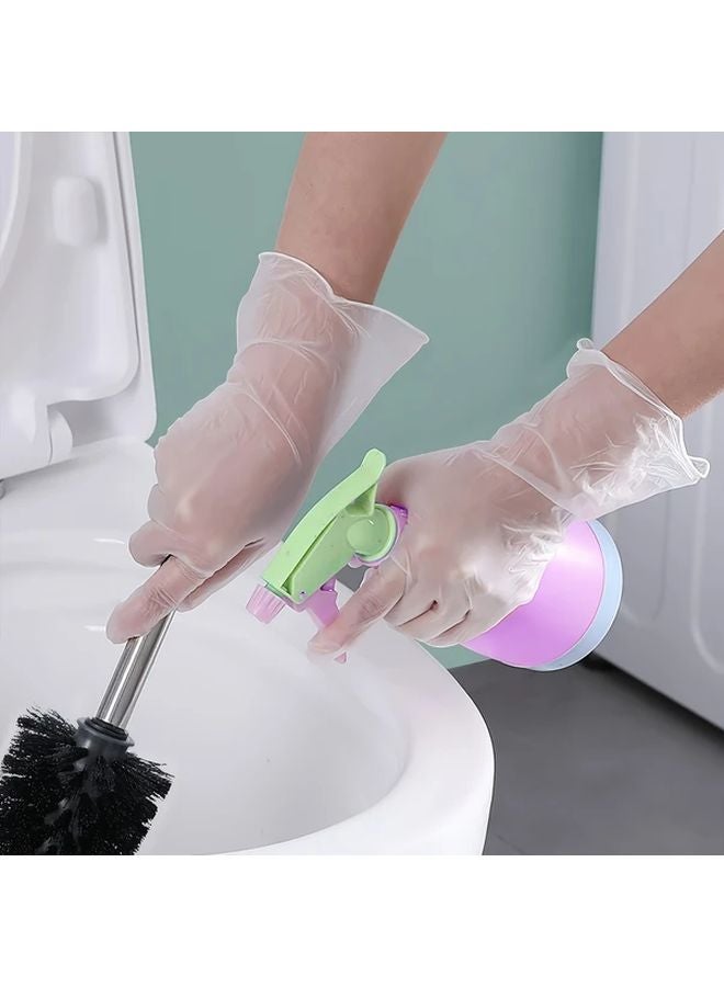 100 Pack TPE Disposable Gloves Large Size Powder Free For Kitchen Cleaning Beauty Pet Grooming - Image 3