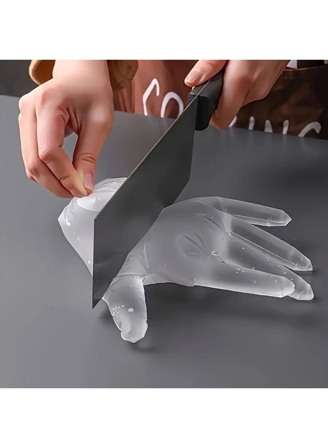 100 Pack TPE Disposable Gloves Large Size Powder Free For Kitchen Cleaning Beauty Pet Grooming - Image 2