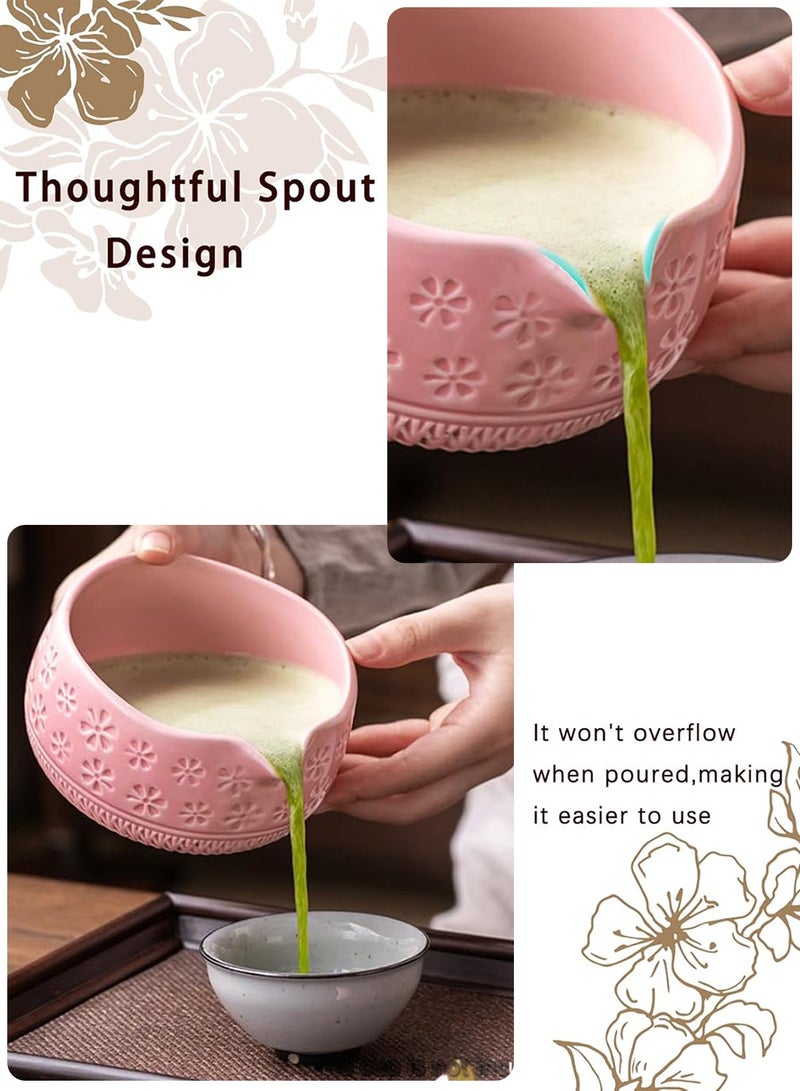 Chillspace 7-piece Japanese Matcha Set Kit for Tea & Coffee Essentials - Ceramic Matcha Whisk, Bamboo Scoop, Sifter & Full Accessories, Ideal Matcha Ceremony Kit for Kitchen & Dining, 100% Natural Gift (Pink) - Image 3