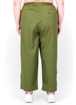 adidas Originals Women Plus Size Brand Logo Track Pants, Olive  - Image 2