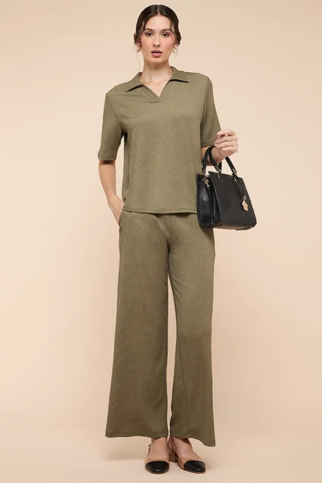 R&b Textured Polo T-Shirt with Short Sleeves