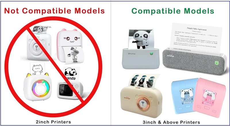 بيري بيدج ورق حراري، مقاس 80 مم × 50 مم، أبيض - Image 2