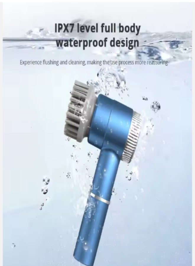 DUNISO Electric Spin Scrubber, multifunctional wireless handheld electric cleaning brush with 5 rotating brush heads, waterproof, adjustable in three levels, suitable for tiles, floors, bathtubs, kitchens - Image 5