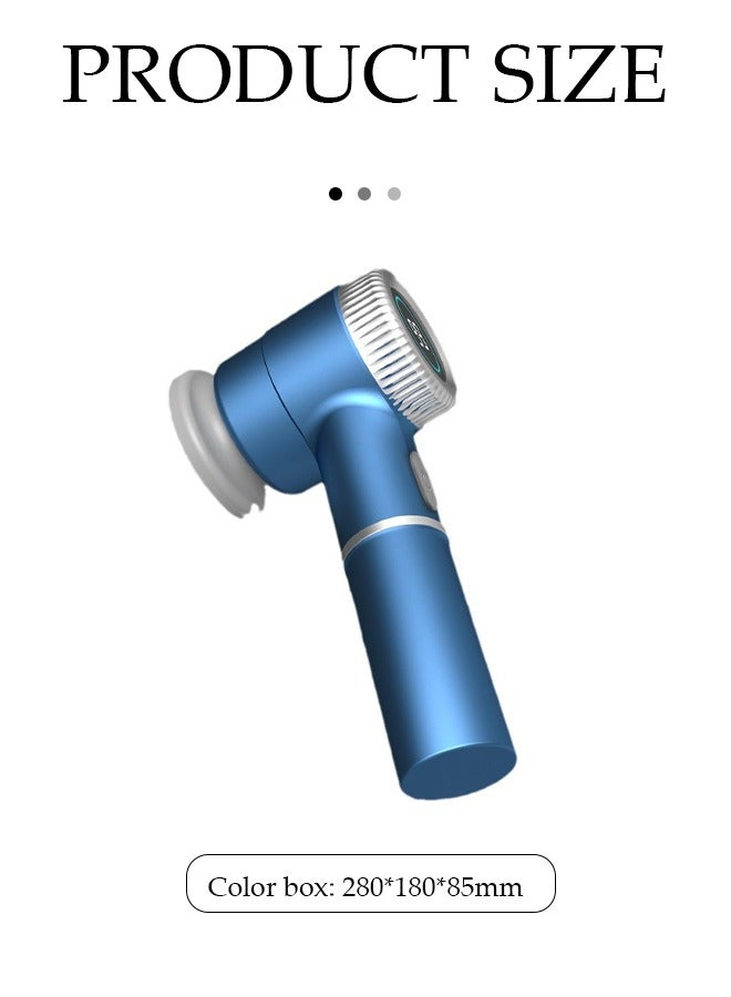 DUNISO Electric Spin Scrubber, multifunctional wireless handheld electric cleaning brush with 5 rotating brush heads, waterproof, adjustable in three levels, suitable for tiles, floors, bathtubs, kitchens - Image 2