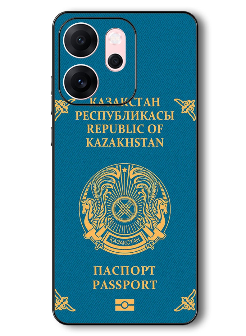Theodor Case Compatible with Oppo Reno 14 F 6.57 Inch Protection Shockproof Bumper Cover Kazakhstan Passport - Image 1