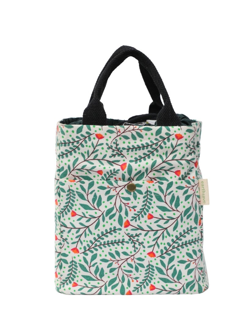 earthsave Earthsave Eco Insulated Lunch Bag for Office Men & Women  Lunch Box Bag for Kids  Canvas Tiffin Bags for School  Drawstring Lunch Bag  - Image 1