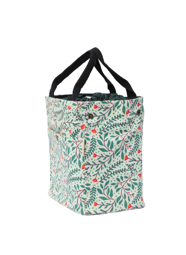 earthsave Earthsave Eco Insulated Lunch Bag for Office Men & Women  Lunch Box Bag for Kids  Canvas Tiffin Bags for School  Drawstring Lunch Bag  - Image 3