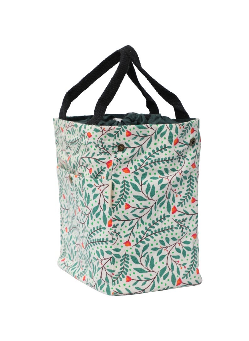 earthsave Earthsave Eco Insulated Lunch Bag for Office Men & Women  Lunch Box Bag for Kids  Canvas Tiffin Bags for School  Drawstring Lunch Bag  - Image 4