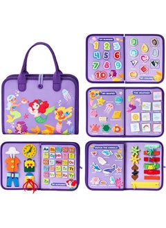 Busy Board Montessori, Toys for Girls, Educational Sensory Activity Board Toy, Preschool Learning Busy Board for toddlers, Fine Motor Skills, Basic Dress Skills, Travel Toy for Kids (Purple Mermaid) - pzsku/ZA716682A0123537D2A5DZ/45/_/1721983134/53eab2eb-a4ff-4620-9fcc-9398eec4f87d