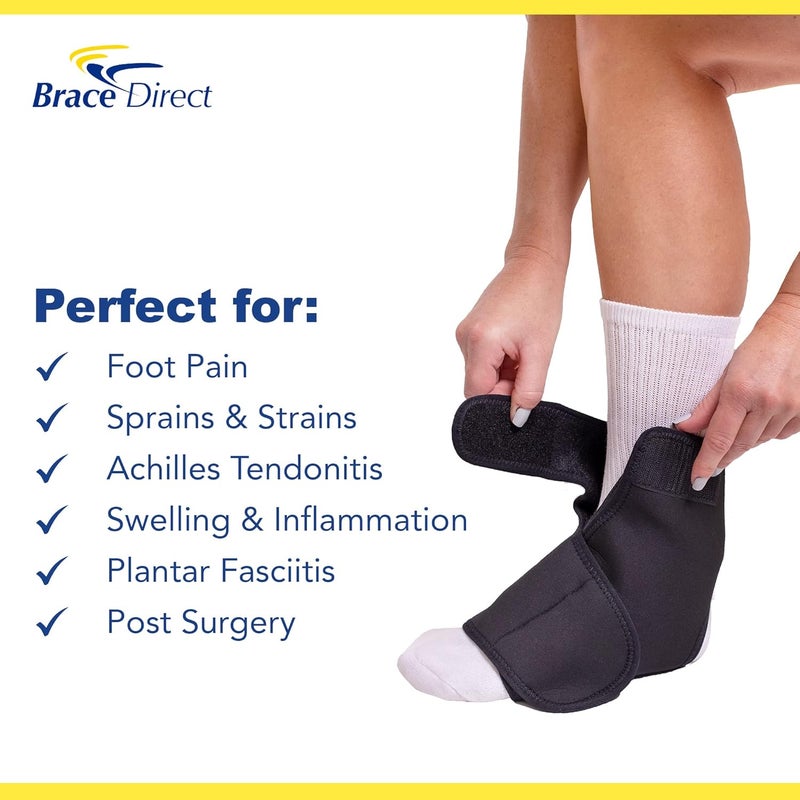 Brace Direct Flexible ColdTherapy Gel Ice Pack Wrap  Ankle  Foot Pain Relief for Achilles Tendonitis Sprains  Injury by Brace Direct SM Men US Shoe up to 10  Women US Shoe up to 11 - Image 4