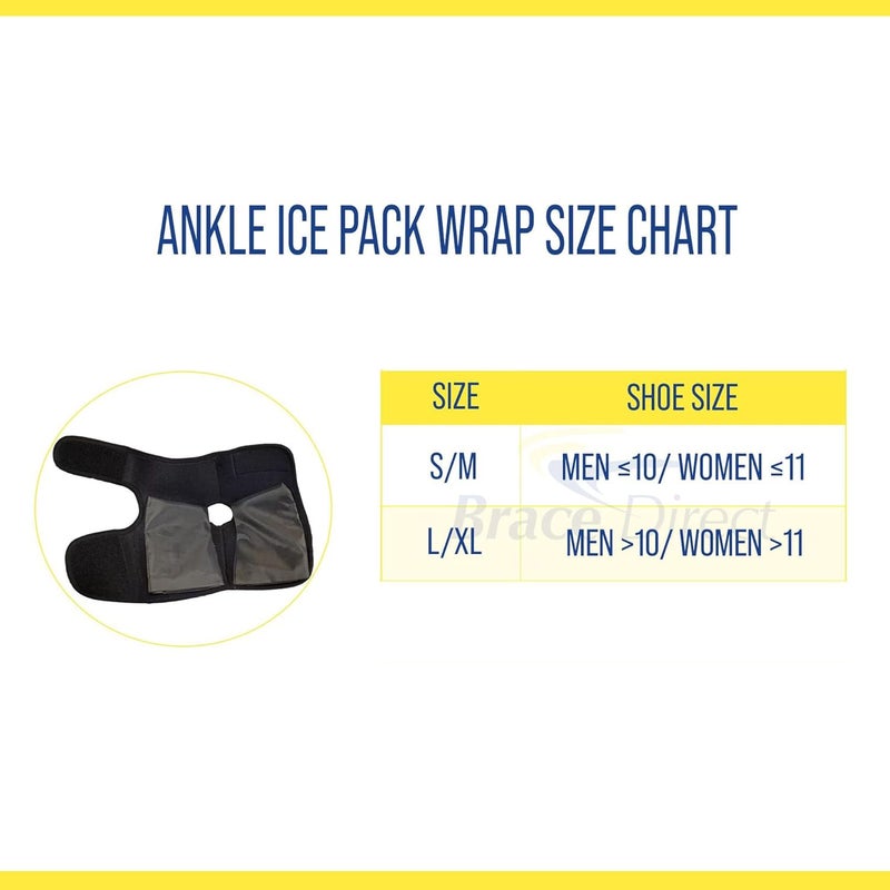 Brace Direct Flexible ColdTherapy Gel Ice Pack Wrap  Ankle  Foot Pain Relief for Achilles Tendonitis Sprains  Injury by Brace Direct SM Men US Shoe up to 10  Women US Shoe up to 11 - Image 3