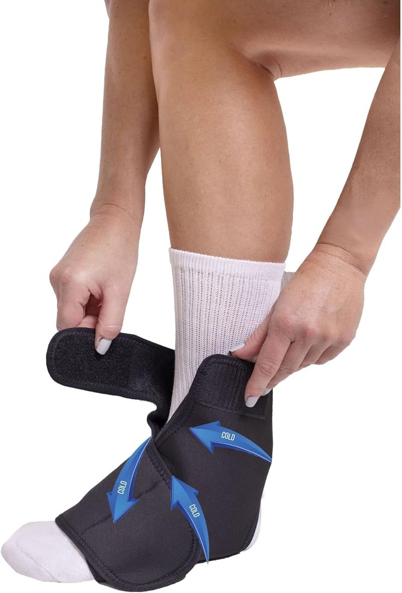 Brace Direct Flexible ColdTherapy Gel Ice Pack Wrap  Ankle  Foot Pain Relief for Achilles Tendonitis Sprains  Injury by Brace Direct SM Men US Shoe up to 10  Women US Shoe up to 11 - Image 1