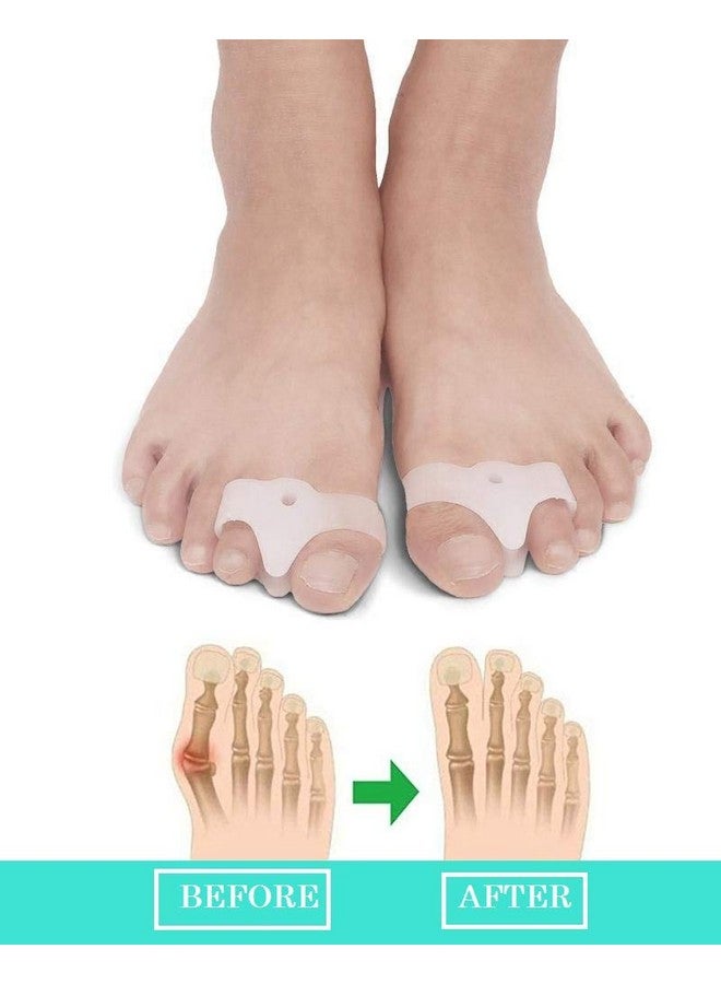 NUCARTURE Nucarture toe separator for women men toe straightener for feet big toe protector for pain relief silicone toe spreader guards  - Image 4