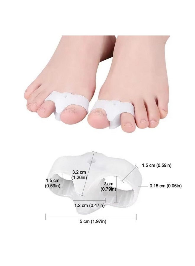 NUCARTURE Nucarture toe separator for women men toe straightener for feet big toe protector for pain relief silicone toe spreader guards  - Image 2