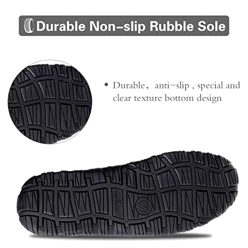 shoeslocker Mens Slippers Moccasin House Shoes Black Size 11 - Image 4