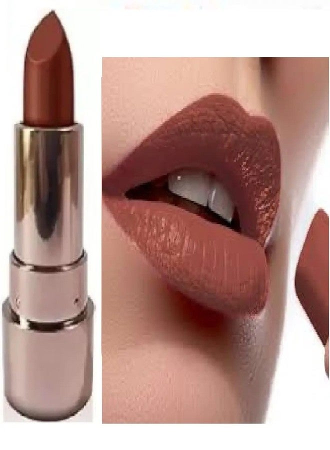 Lui Pui LUIPUI Brown Matte Crayon Lipstick – Waterproof, Long-Lasting Lip Color, Pack of 1 (Brown, 6g) - Image 1