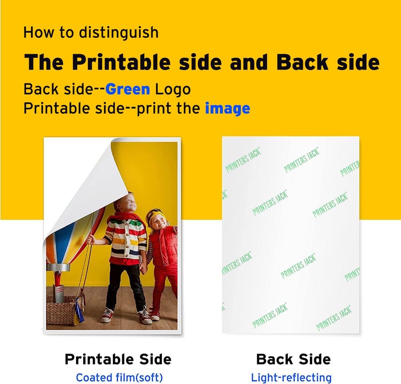 Printers Jack ورق نقل حراري من برينترز جاك للقمصان الداكنة 20 ورقة 8.3x11.7" ورق نقل للتي شيرت لطابعة الحبر النفاث - Image 5