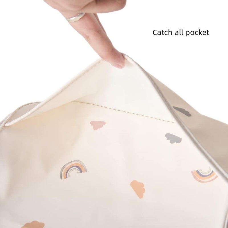 GZMM Waterproof Long Sleeve Baby Bib with Rainbow Design - Image 4