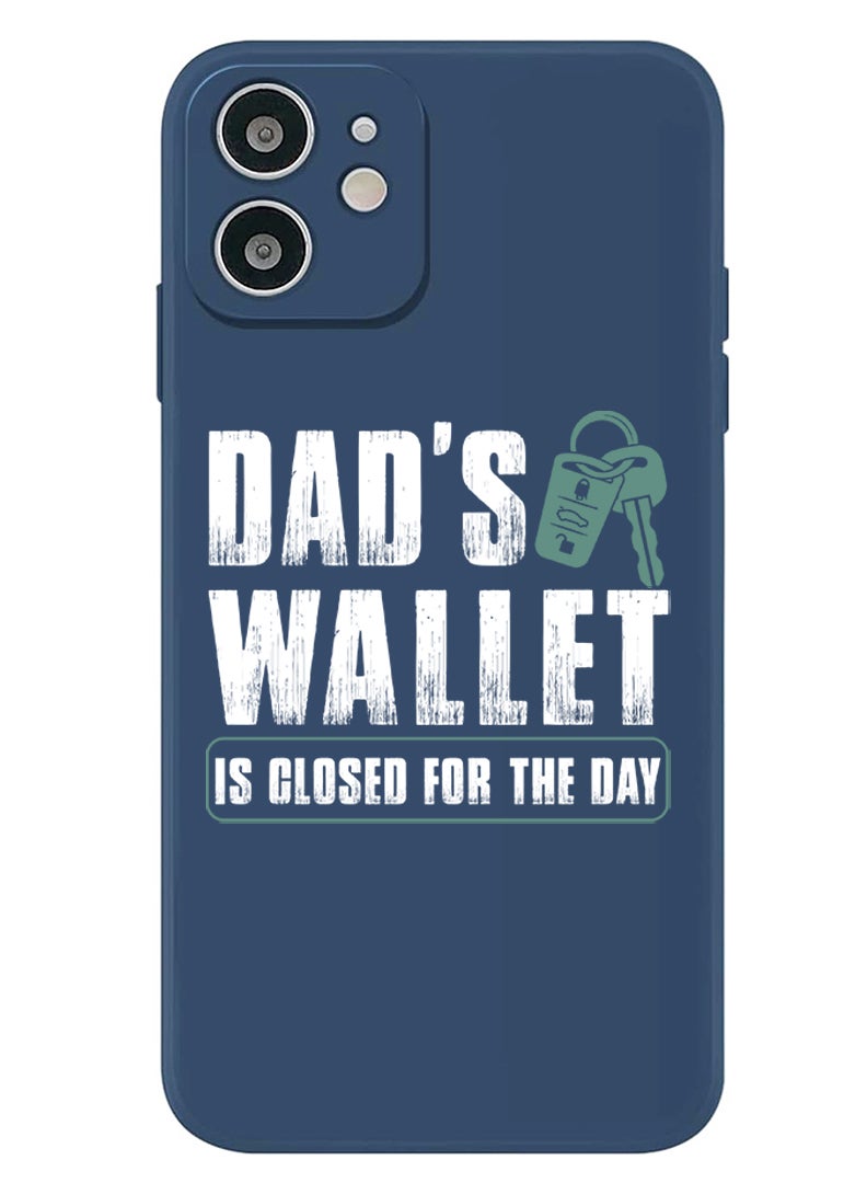 Theodor Protective Slim Fit Case Liquid Silicone Cover with Full Body Protection Anti-Scratch Shockproof Case For iPhone 12 Blue  - Dads wallet white copy  - Image 1